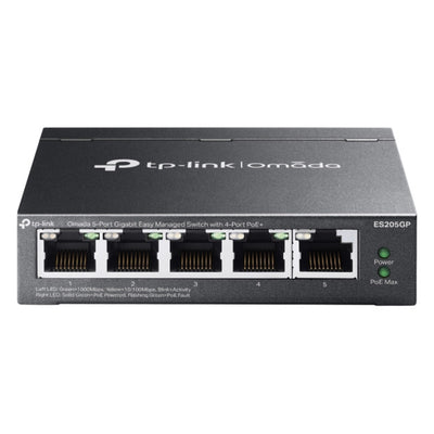 Commutateur tp-link omada es205gp (noir, 4x poe+)