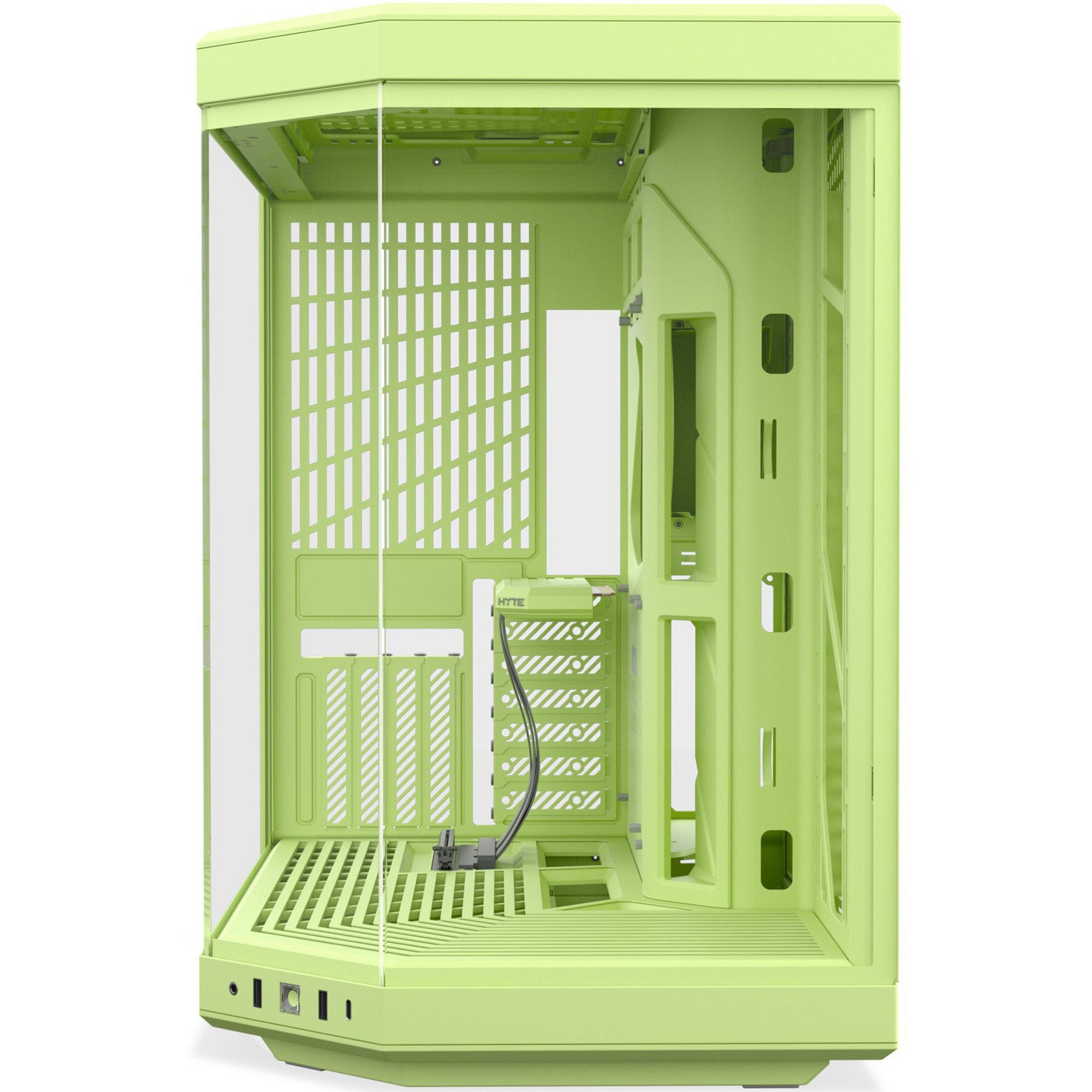 Boîtier tour midi Hyte y70 (vert clair | 2x USB-A | 1x USB-C | verre trempé)