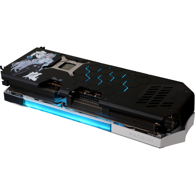 Carte graphique Powercolor Radeon RX 9070 XT Hellhound Reva16GB édition limitée (blanc noir, RDNA4, GDDR6, 3x display port, 1x HDMI)