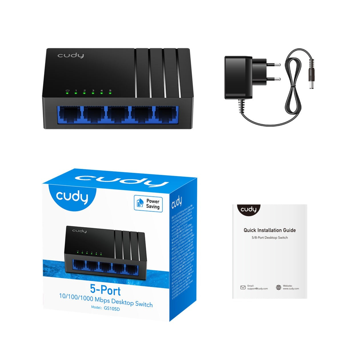Interrupteur de bureau Gigabit Cudy à 5 ports