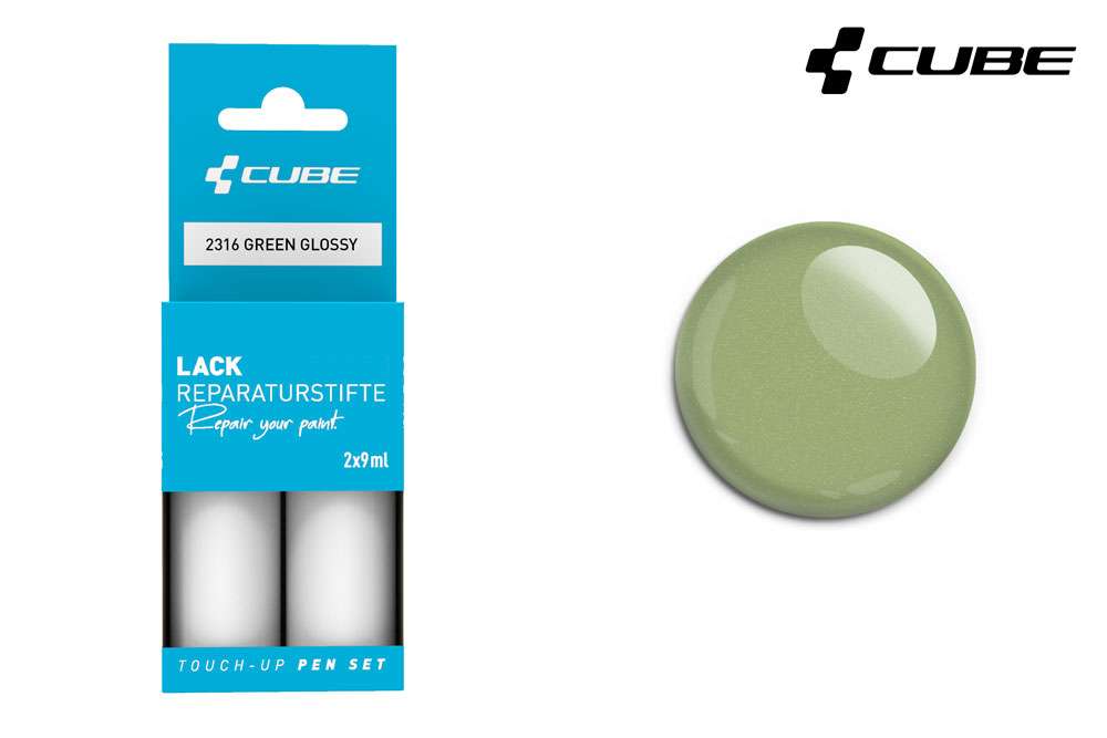 Set de stylos de retouche Cube vert brillant