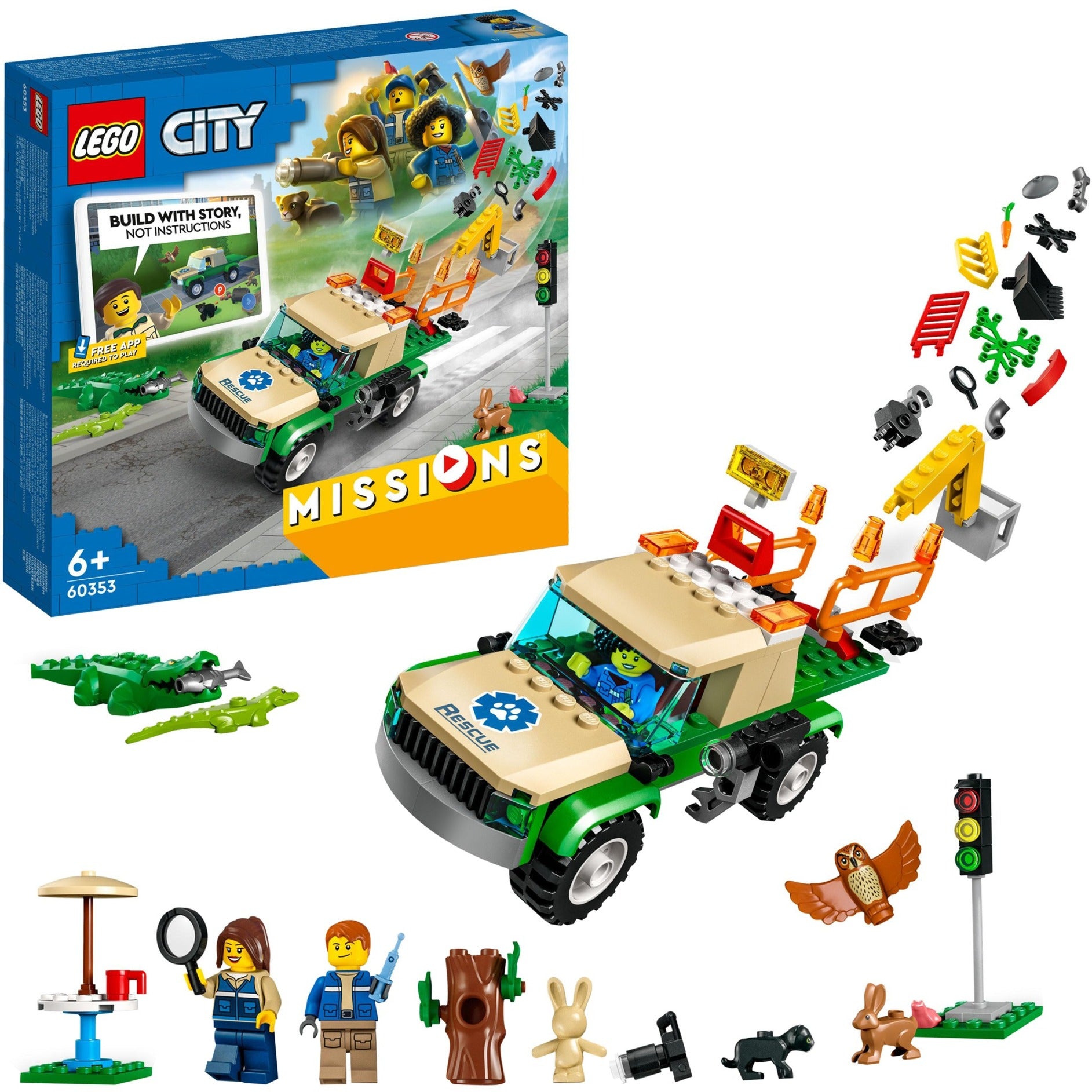 Lego City - Jouet de construction Missions de sauvetage d'animaux sauvages (60353)