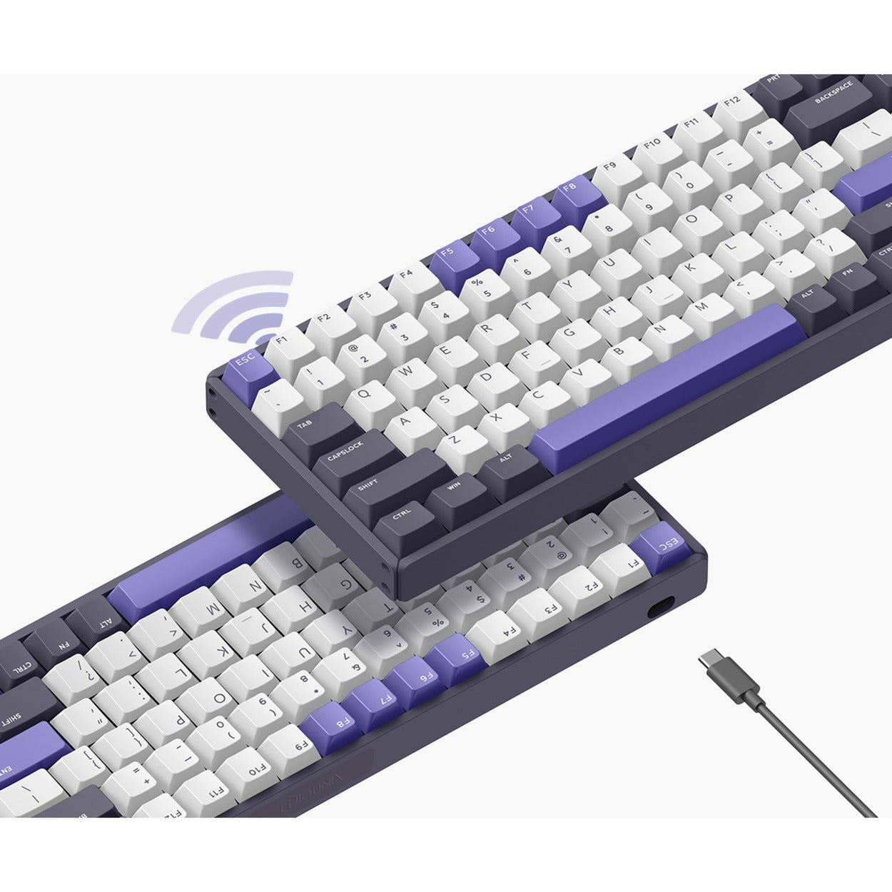 IQUnix F97 Clavier mécanique sans fil Lavandin