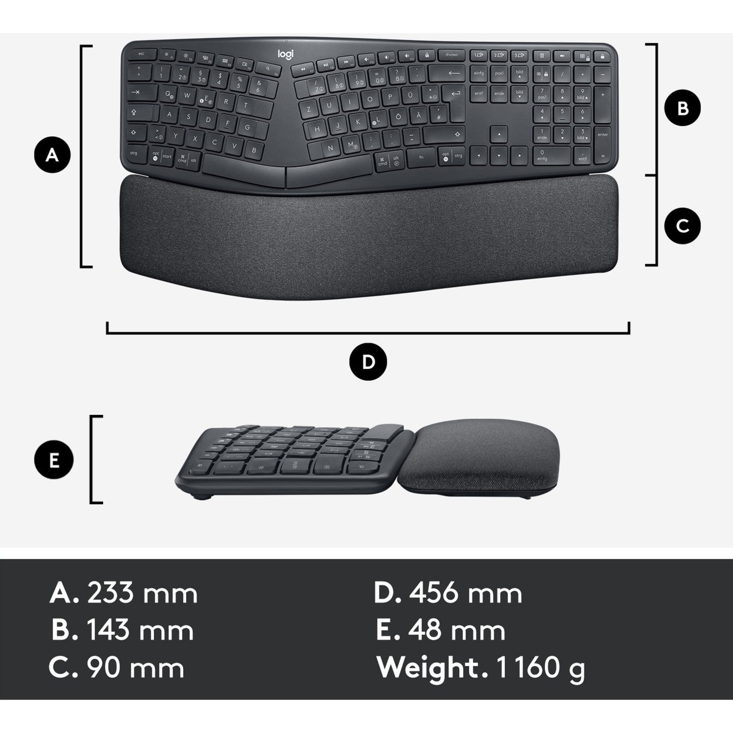 Clavier Logitech K860 ERGO