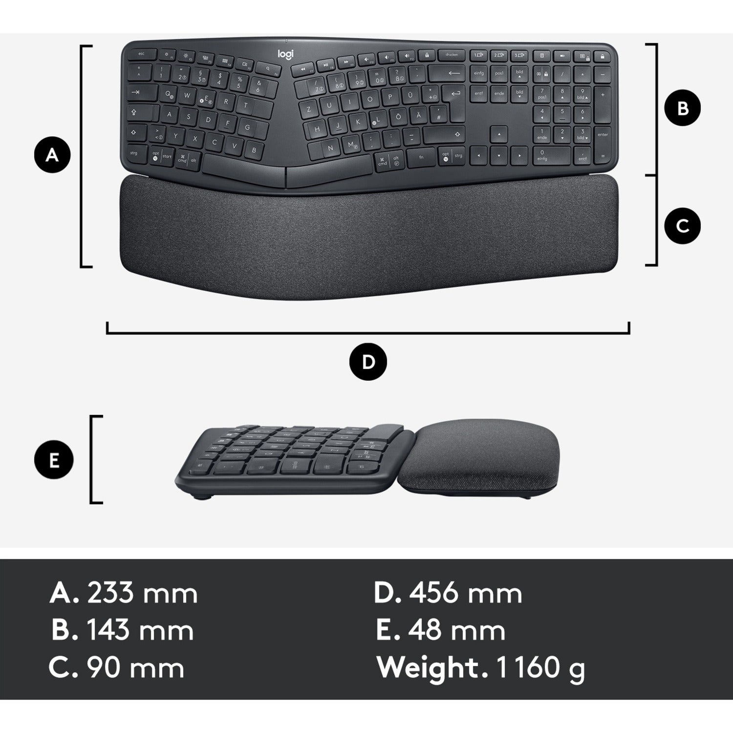 Clavier Logitech K860 ERGO