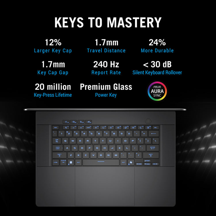Asus rog zephyrus g16 gu605cp-qr103w 16 ordinateur portable de jeu (gris | core ultra 9 285h | rtx 5070 | 32 go | SSD 2 to)