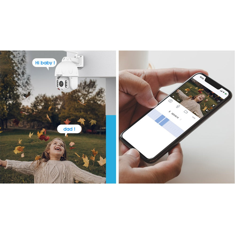 FOSCAM SD8P, 4K 8MP WiFi à double bande PTZ PTZ Sécurité