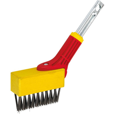 Wolf-garten brosse à joint multi-étoiles fb-m + multi-star zm 140 manche en frêne (rouge jaune)