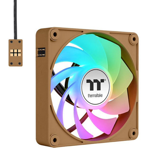 Thermaltake ct120 ex reverse argb sync ventilateur de refroidissement PC sable de gravier (pack de 3 ventilateurs) ventilateurs de boîtier (marron clair, 3 pièces, 120 x 120 x 25 mm, pwm)