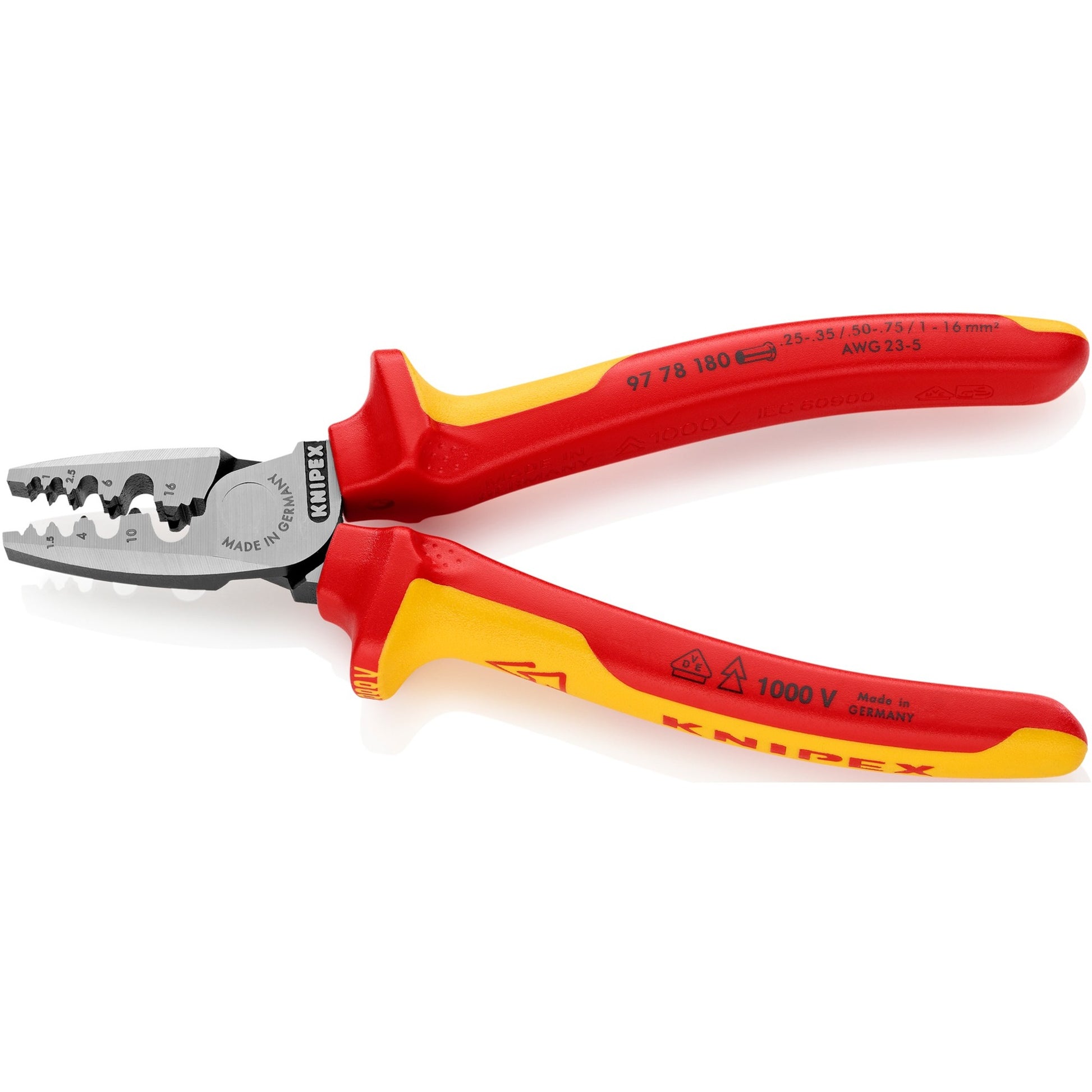 Knipex Krimptang pour Veerrindhulzen VDE 9778180