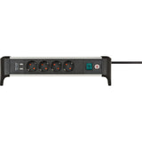 Brennenstuhl Alu-office-Line-Line avec fonction de chargement USB 4- - afbeelding 1