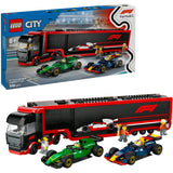 Camion LEGO LEGO CITY 60445 F1 avec des voitures RB20 et AMR24 F1 - afbeelding 1