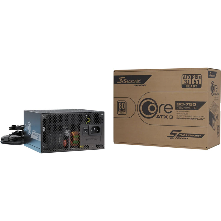 Alimentation Seasonic core gc-750 atx 3.1 750 watts (noir, 1x 12v-2x6, 2x pcie)
