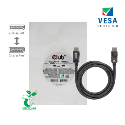 Club 3D Displayport 1.4 Displayport 1.4 masculin-masculin