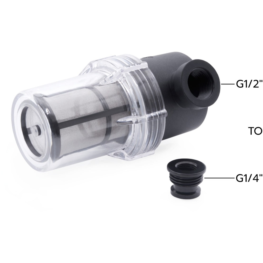 Alphacool es grand filtre en ligne 2xg1 (noir transparent)