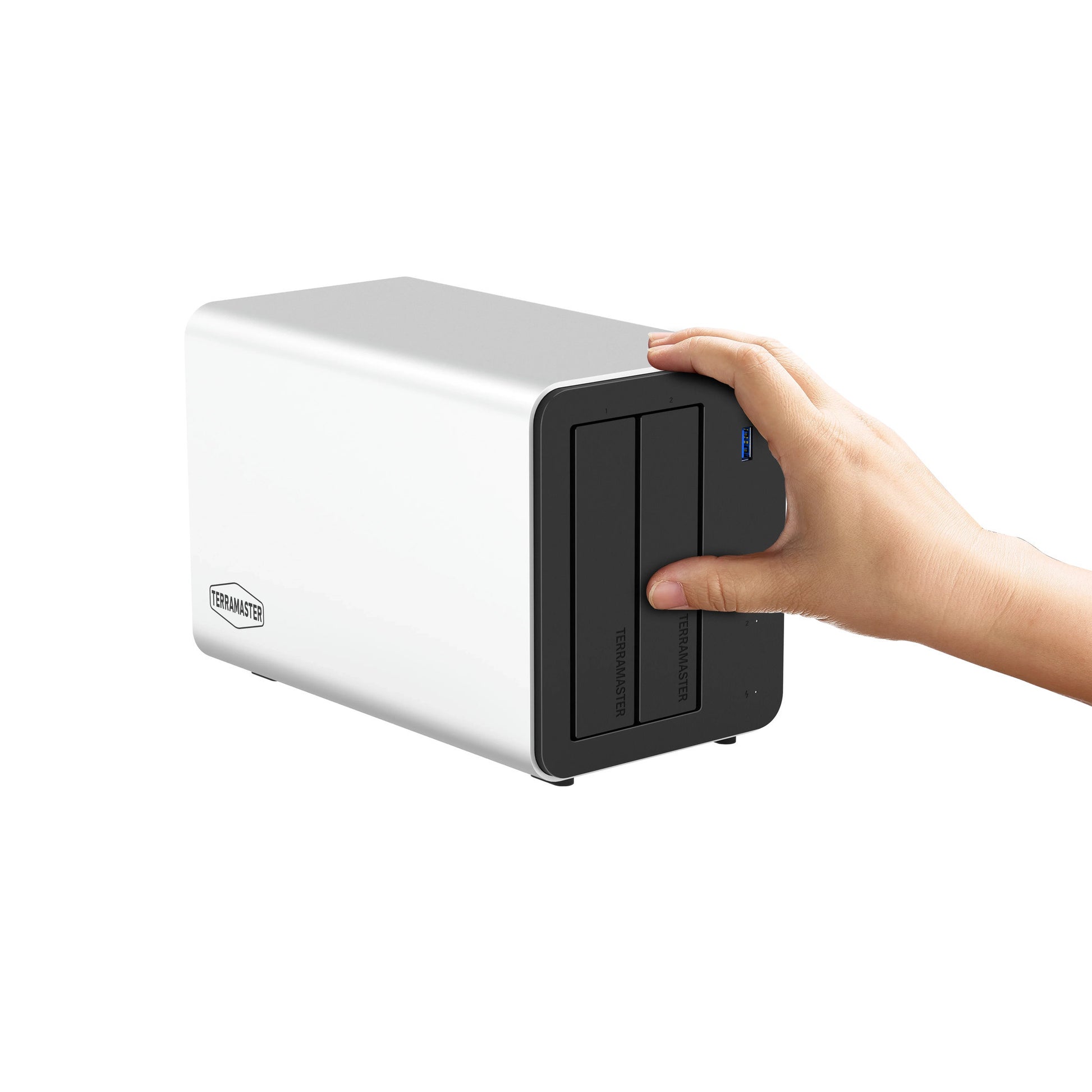 Terramaster f2-425 plus nas (blanc, 2x 5GBe, HDMI, USB)