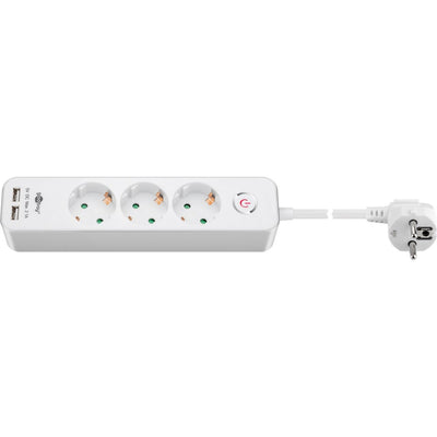 GOOBAY PORTE À 3 voies avec commutateur et USB