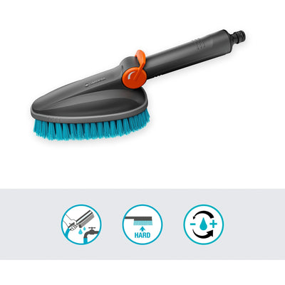 Gardena CleanSystem Hand Brush M dures, avec une connexion de tuyau