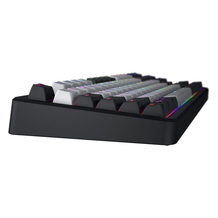 Hator Rockfall 3 TKL clavier de jeu sans fil (noir, disposition américaine, RVB, touches PBT, échange à chaud, Bluetooth USB-C 2,4 GHz)