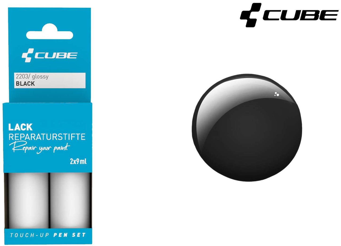 Set de stylos de retouche Cube noir