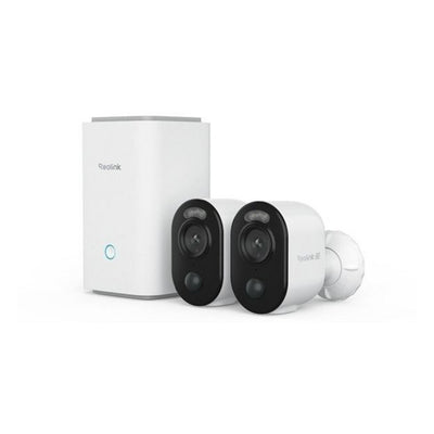 Reolink home hub1 avec 2x B350 et 1x panneau solaire 2 caméra de sécurité USB-C (blanc)