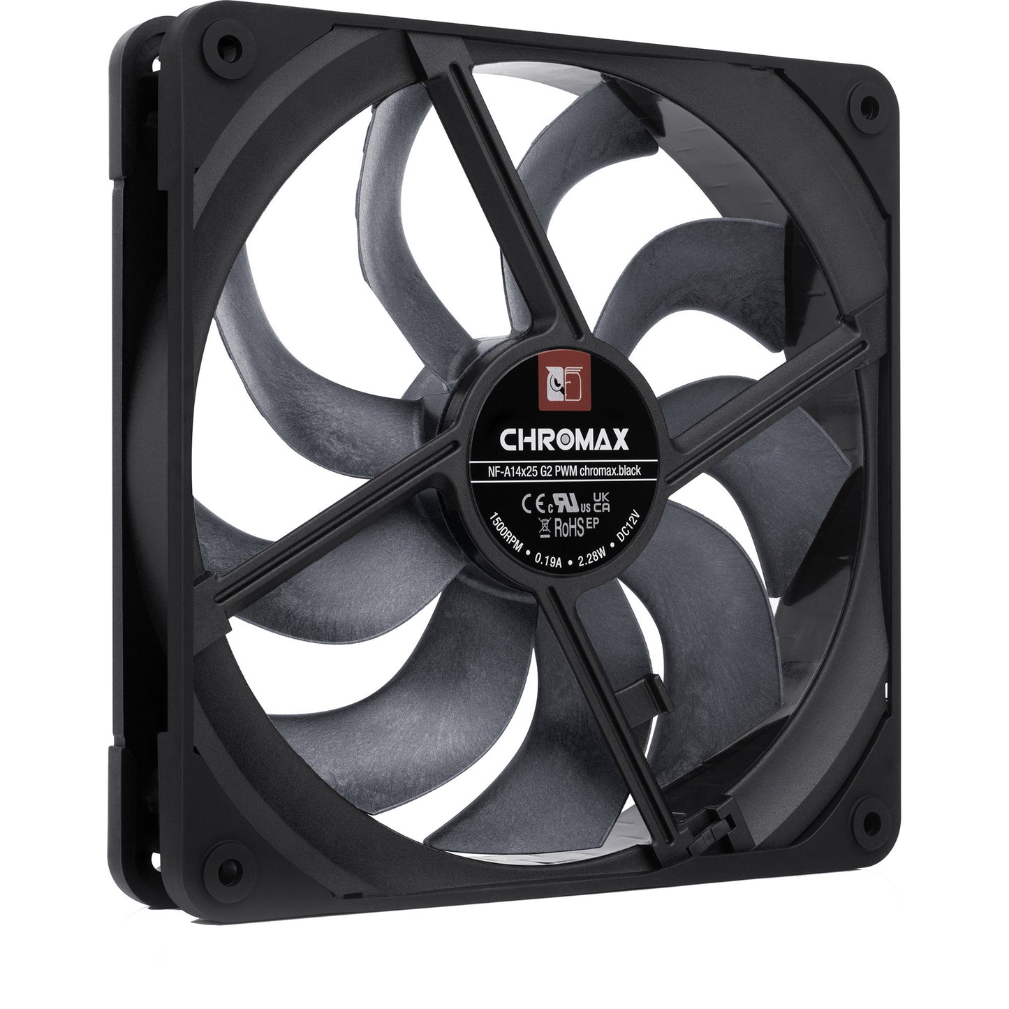 Noctua nf-a14x25 g2 pwm chromax.black ventilateur de boîtier (noir, 140 x 140 x 25 mm)