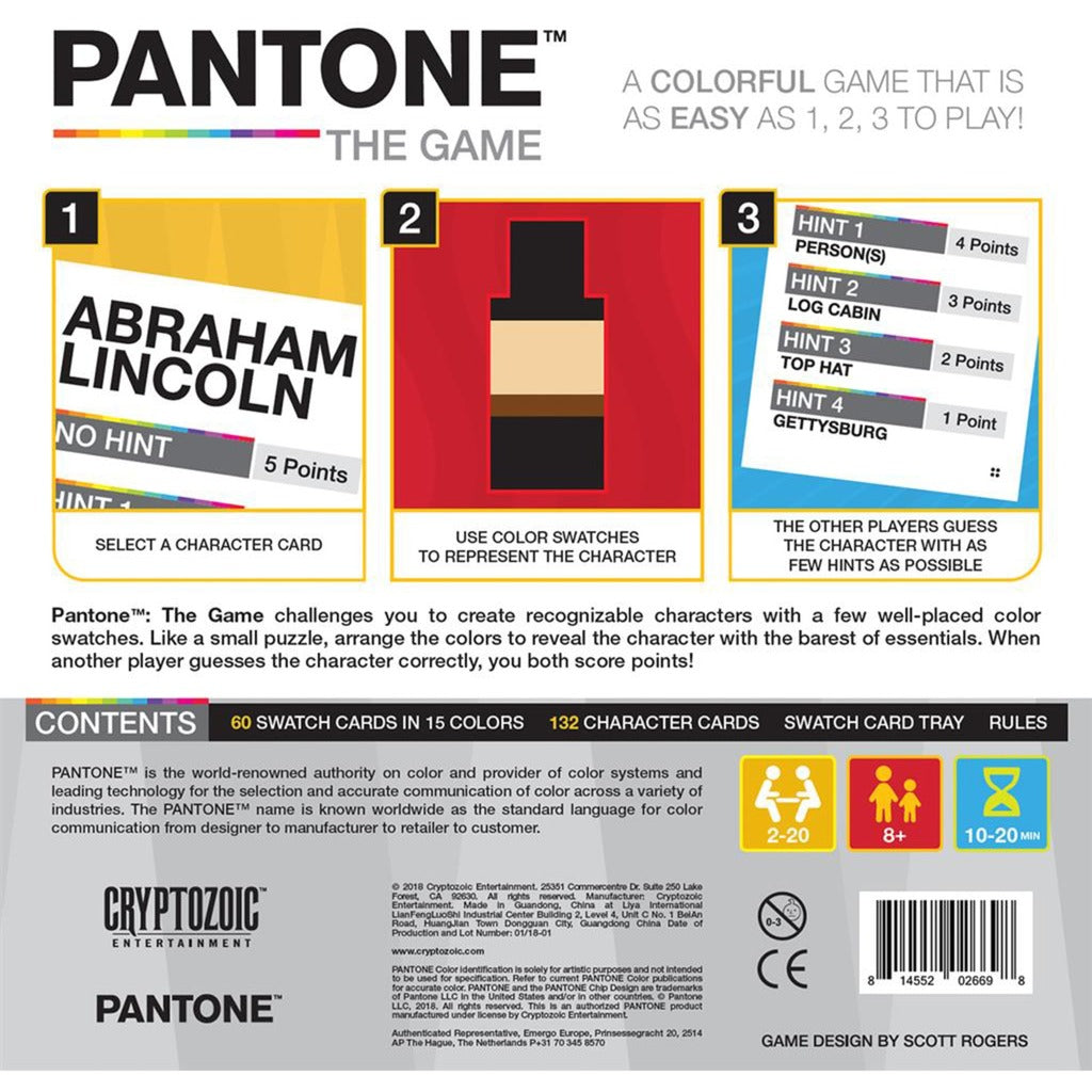 Network de joueurs européens Pantone: le jeu