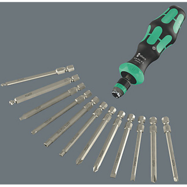 Wera 838 ra-r l porte-embouts portatif 1 4 avec fonction cliquet, tournevis
