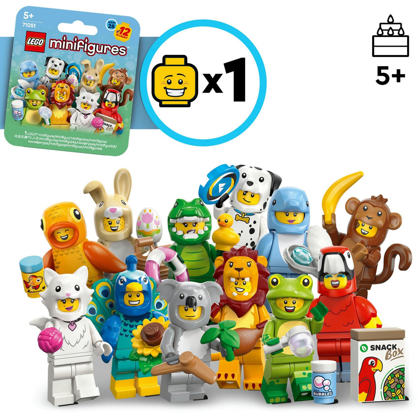 Figurines Lego 71051 série 28 : costumes d'animaux