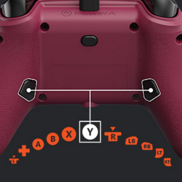 Manette filaire Powera Advantage Plus pour Xbox Series X|s - Ruby (Rouge foncé, Xbox Series X|s, Xbox One, PC)