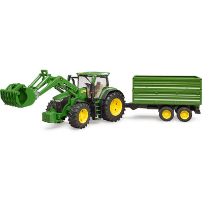 Bruder John Deere 7R 350 avec chargeur frontal et transportaanha