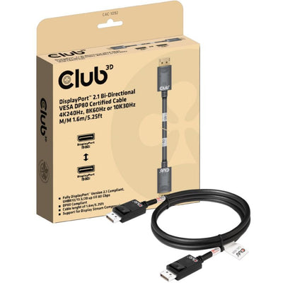 Club 3D DisplayPort 2.1 Bidirectional VESA DP80 Certified