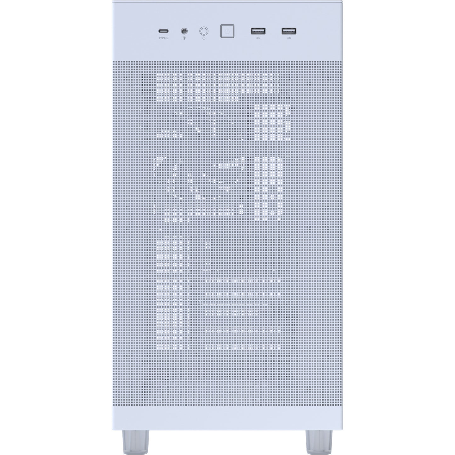 Asus Prime Ap303 - Boîtier tour midi à panneau maillé (blanc | 2x USB-A | 1x USB-C)