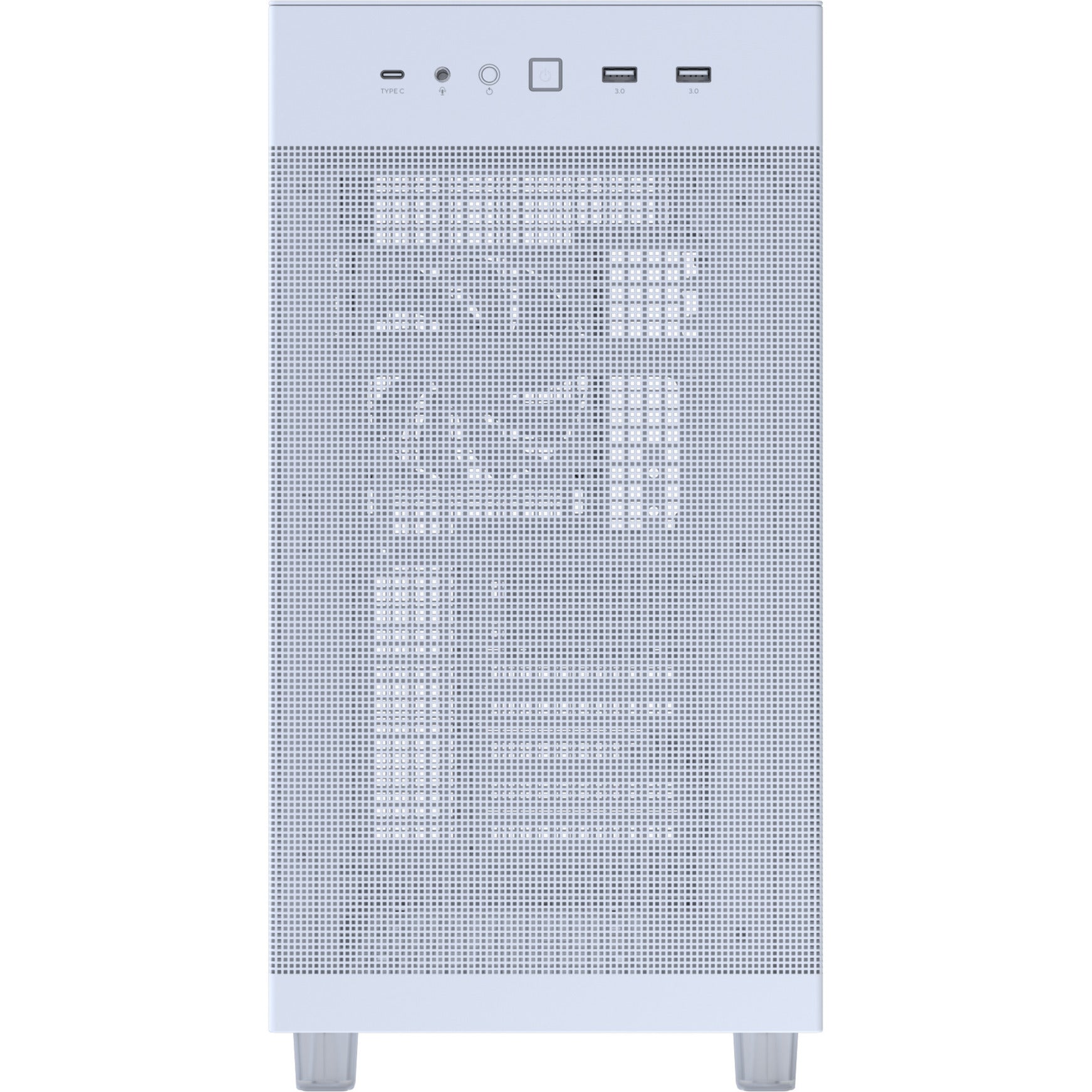 Asus Prime Ap303 - Boîtier tour midi à panneau maillé (blanc | 2x USB-A | 1x USB-C)