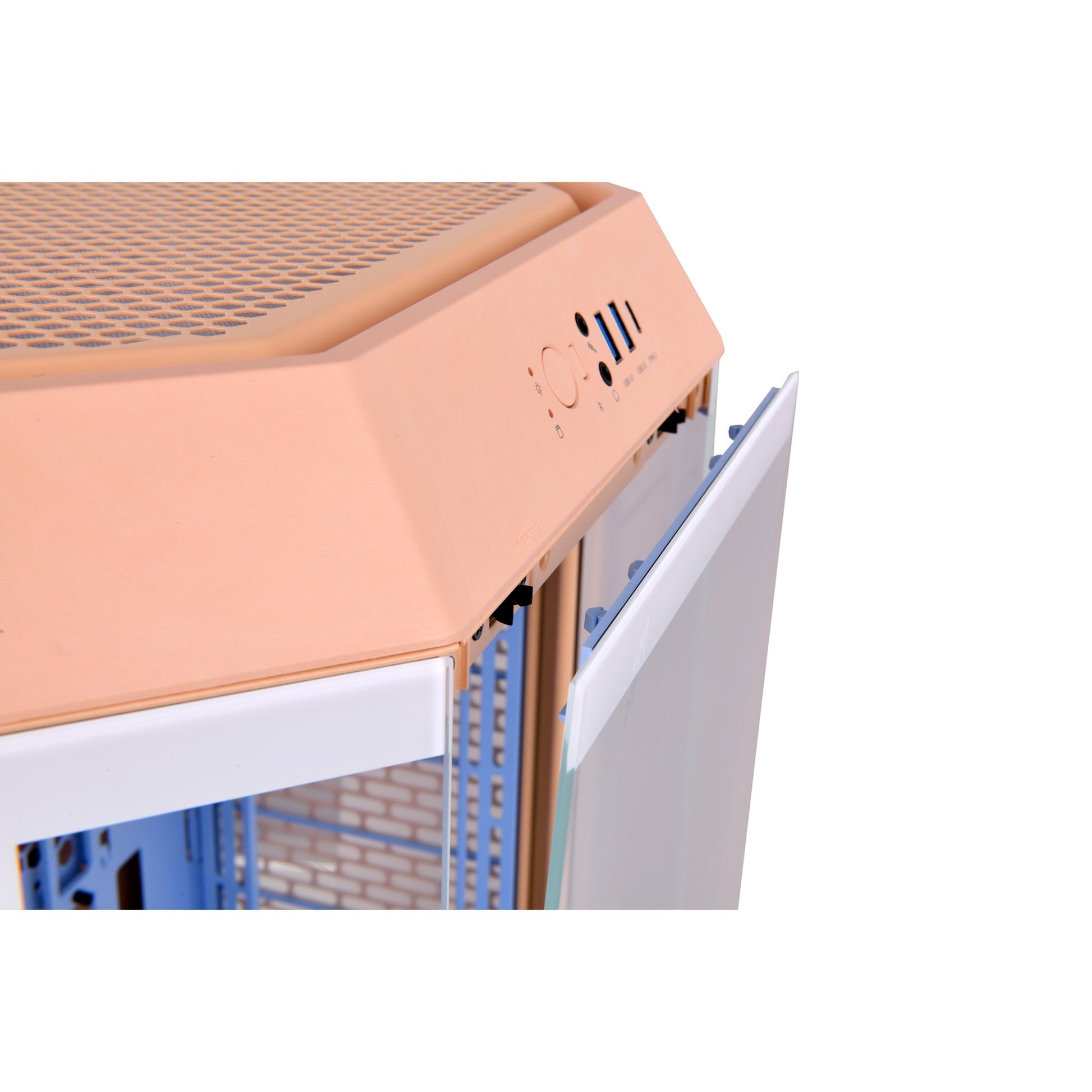 Thermaltake the tower 300 - boîtier mini tour pêche fuzz (pêche | 3x USB-A | verre trempé)
