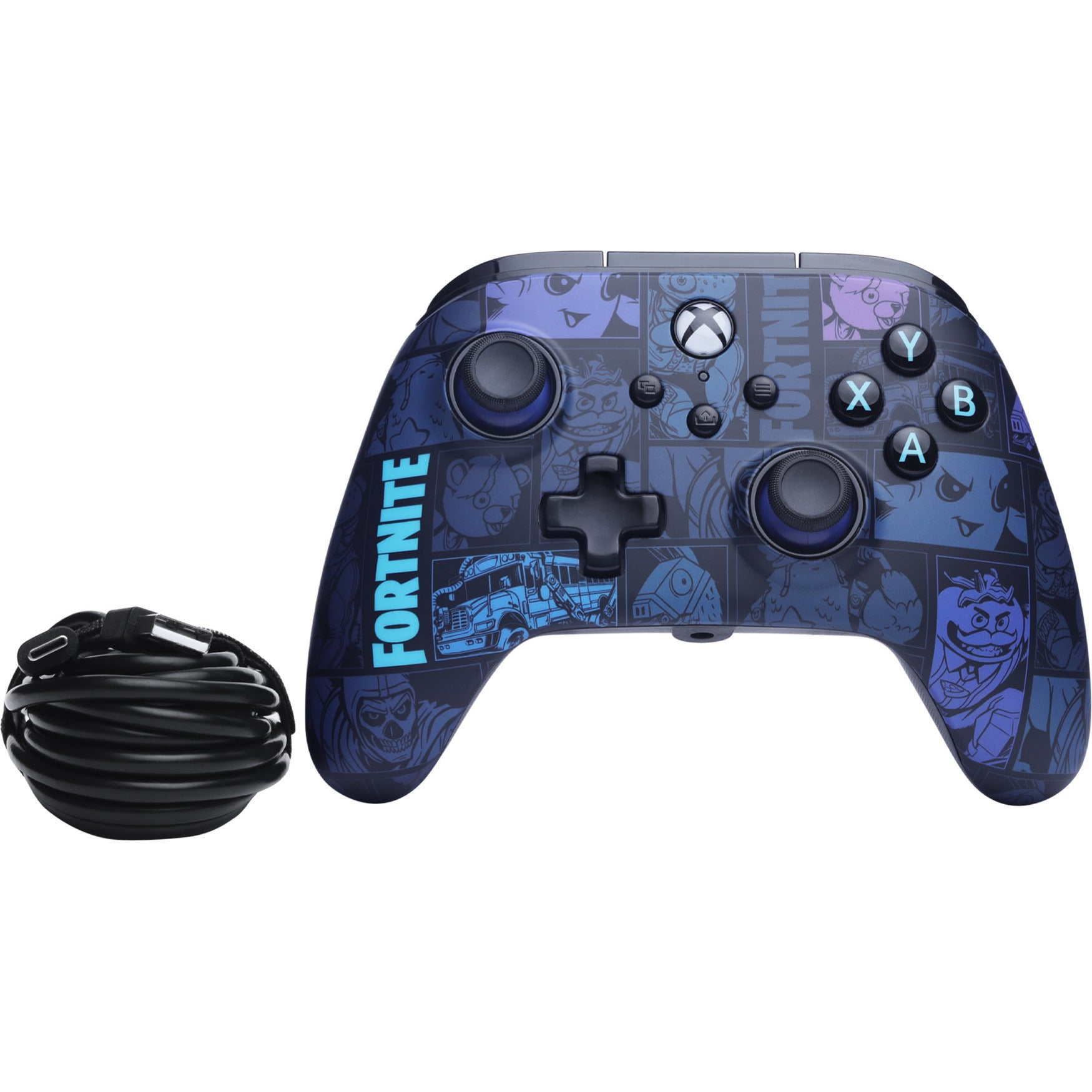 Manette Powera Advantage avec câble pour Xbox Series X|s - Fortnite : Victory Royale (bleu foncé, Xbox Series X|s, Xbox One, PC)