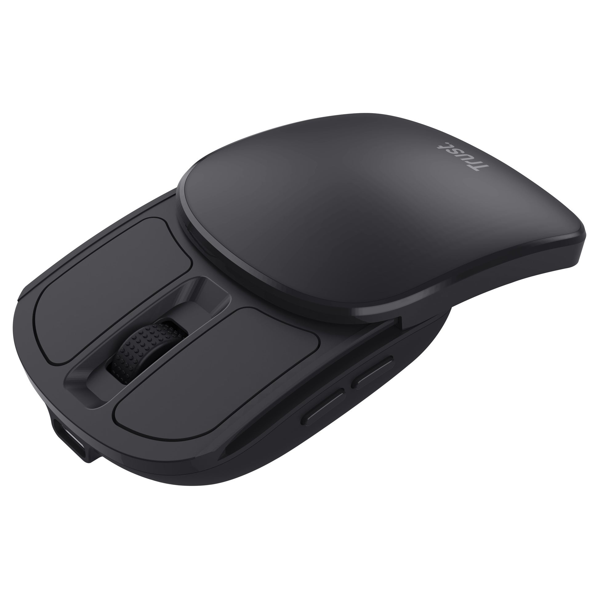 Souris de poche portable et rétractable Trust zylo (noir, 1 000 - 2 400 dpi)