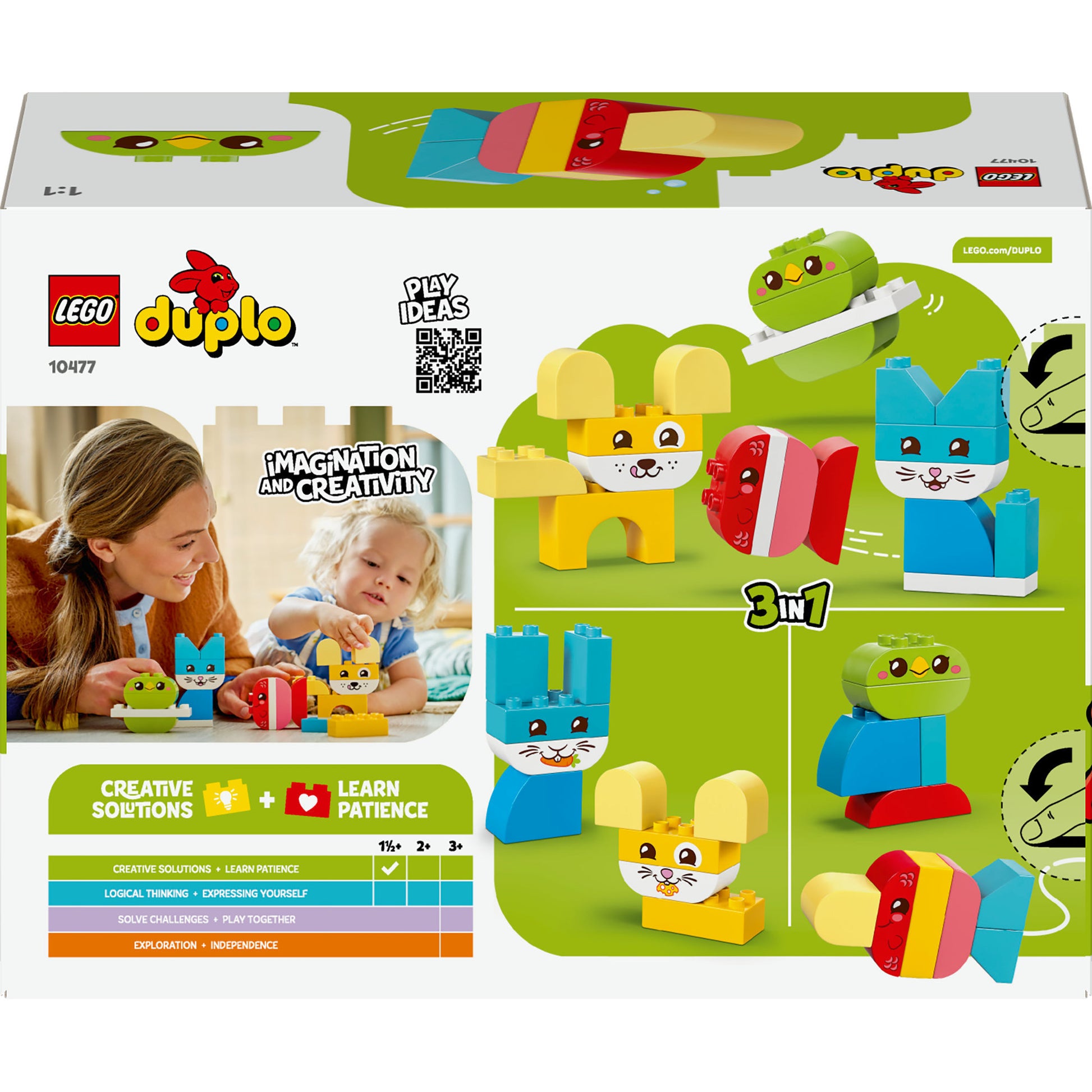 Lego 10477 duplo animaux créatifs 3 en 1 | 2 pièces