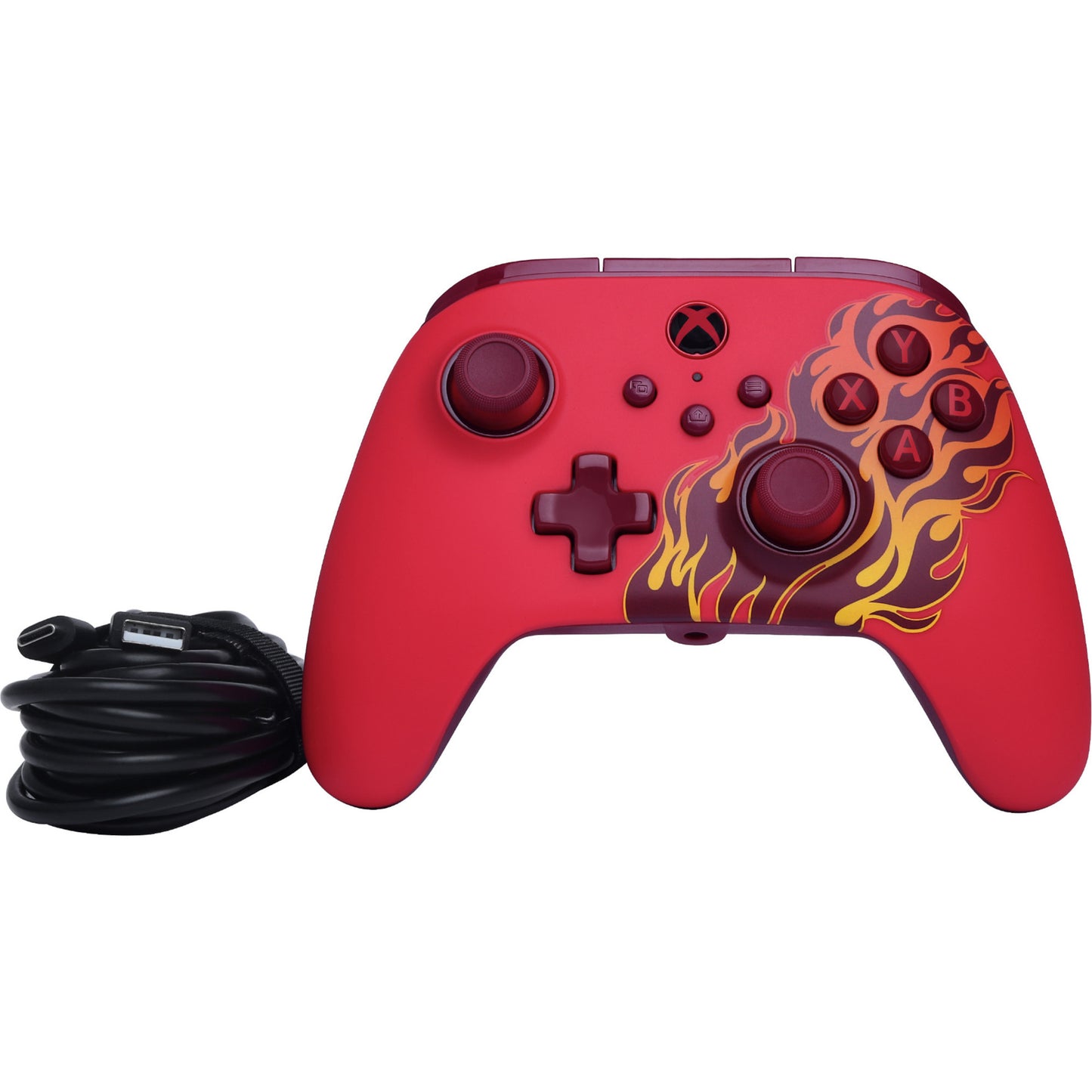 Manette Powera Advantage avec câble pour Xbox Series X|s - Red Fire (rouge, Xbox Series X|s, Xbox One, PC)