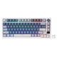 Clavier de jeu sans fil Royal Kludge M75 (disposition américaine, bleu océan, commutateur marron, 75 %, RVB, échange à chaud, Bluetooth USB-C 2,4 GHz)