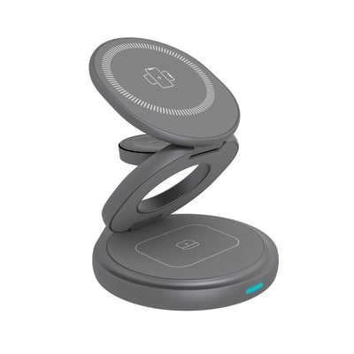 Station de charge sans fil pliable 3-en-1 glacée