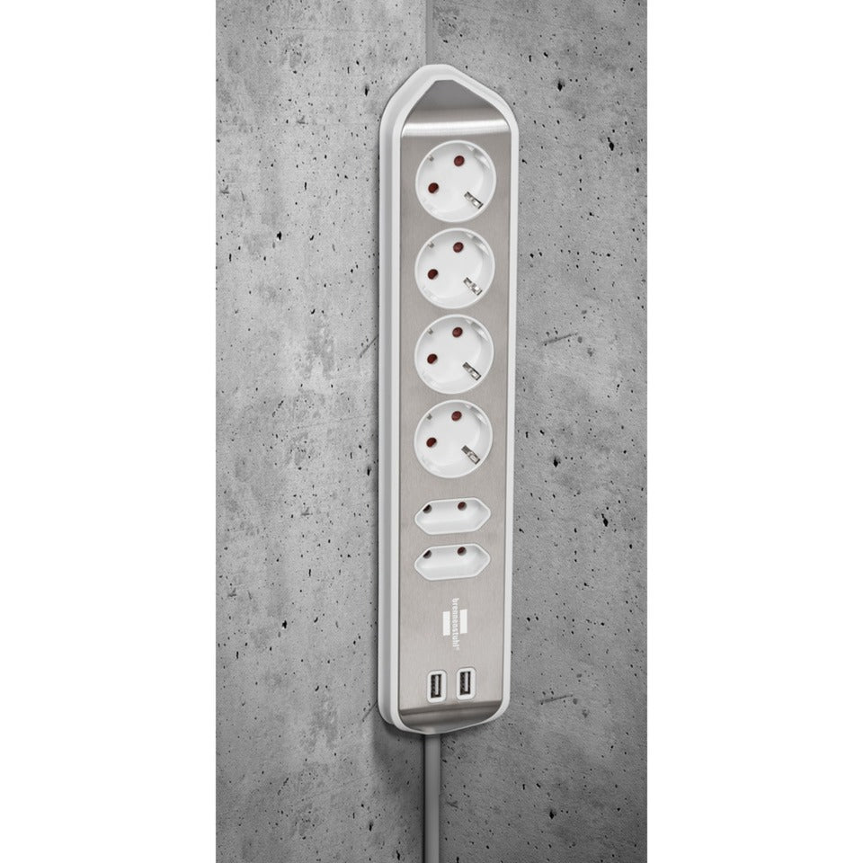 Brennenstuhl Estilo Corner Stop Contact 4 fois avec USB Charge Func