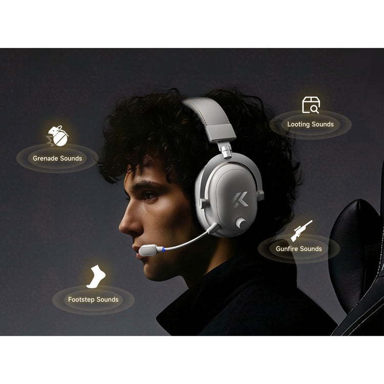 Mchose V9 Turbo+ Casque de jeu supra-auriculaire magnétique sans fil (rouge, Nintendo Switch, Playstation 4, Playstation 5, mobile, PC, Bluetooth USB 2,4 G)