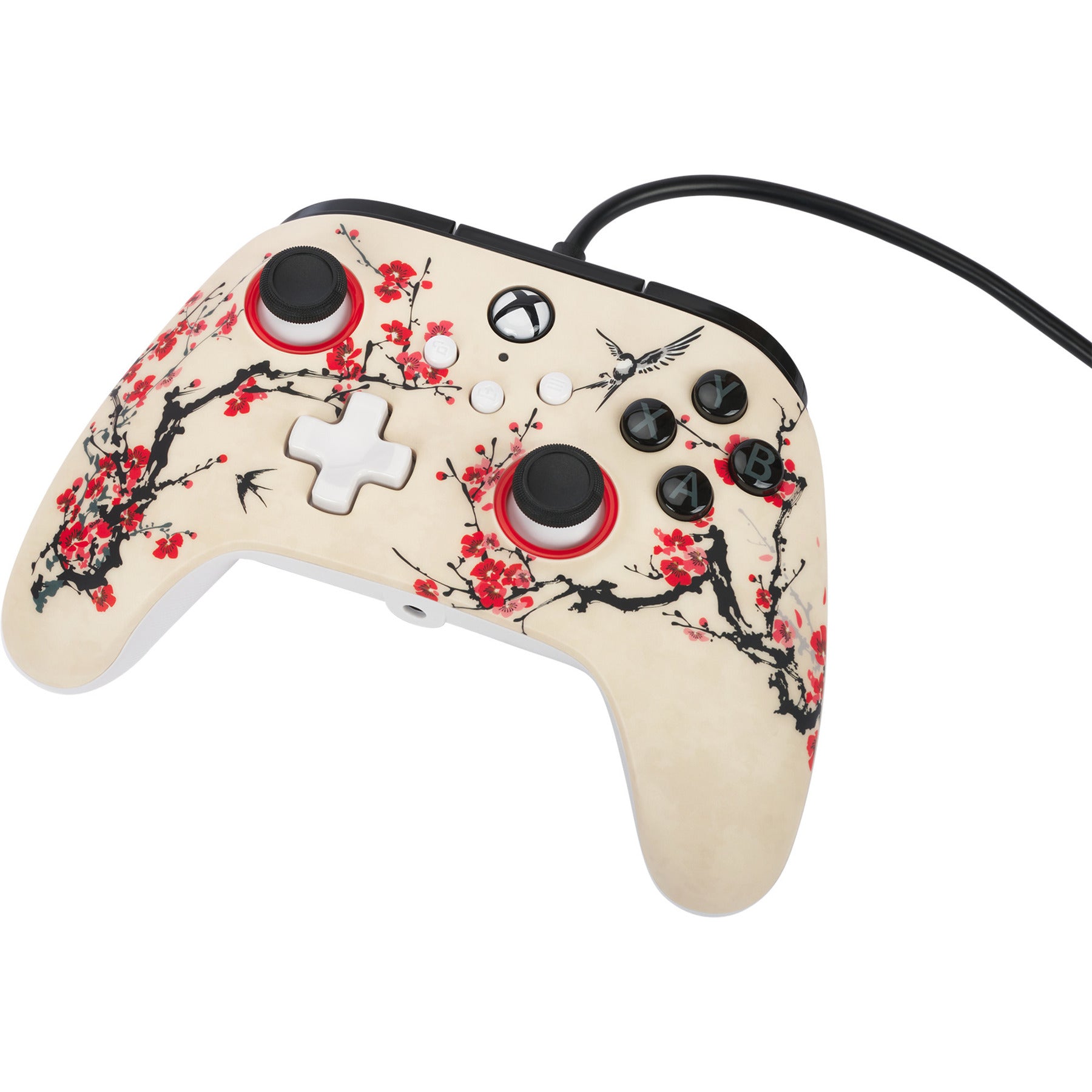 Manette Powera Advantage avec câble pour Xbox Series X|s - Warrior's Nirvana (Magnolia White, Xbox Series X|s, Xbox One, PC)