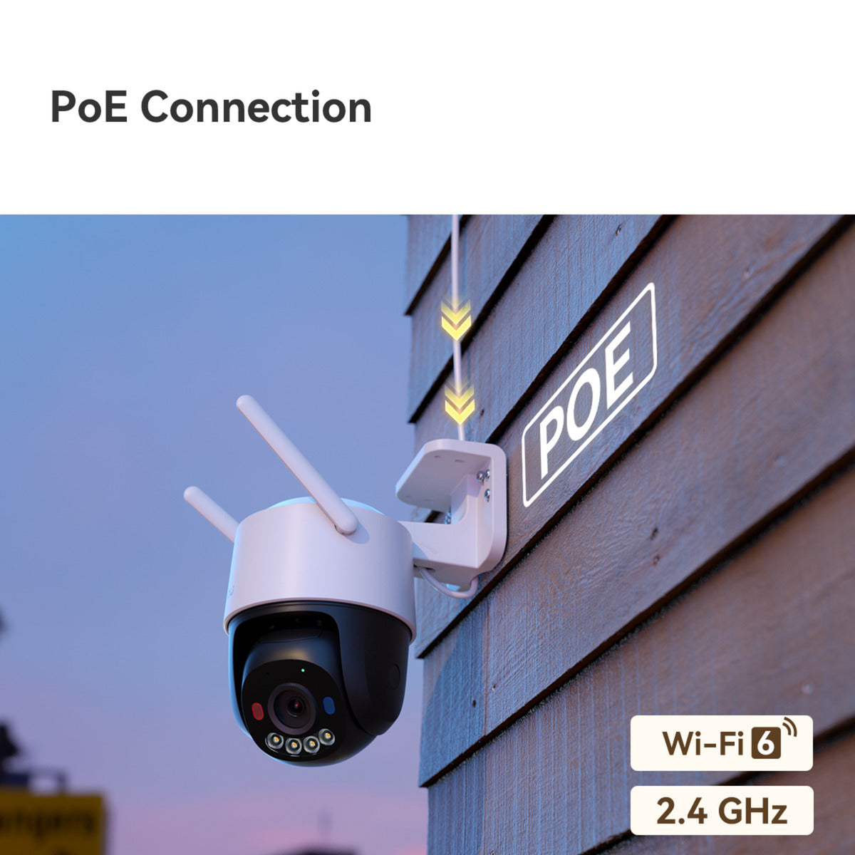 Caméra de sécurité Imou cruiser sc 4k (blanc, 8 mp (3840x2160), poe, wifi 6)
