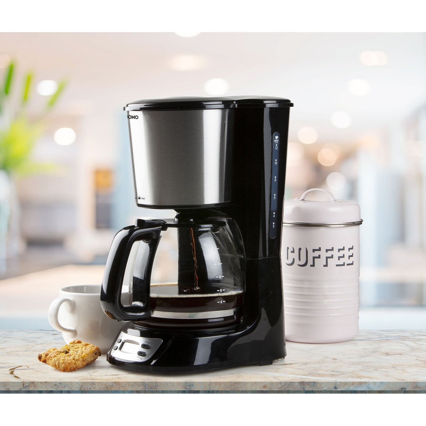 Cafetière Domo avec minuterie et affichage DO708K