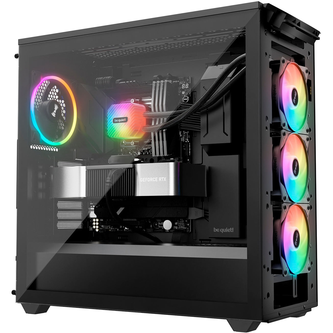 Soyez silencieux! Argb de 360 ​​mm de boucle lumineuse