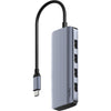 Hub USB-C Cudy 6-en-1 HDMI 4K USB-C (argent)