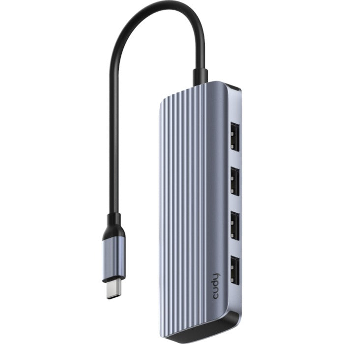 Hub USB-C Cudy 6-en-1 HDMI 4K USB-C (argent)