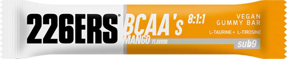 226ers barre gommeuse végétalienne sub9 bcaa mangue 30g